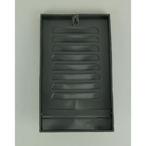 Grey Metal Locker Panel with Acrylic Door Knob Wall Hook Plaques Set of 3 - Picture 3 of 3